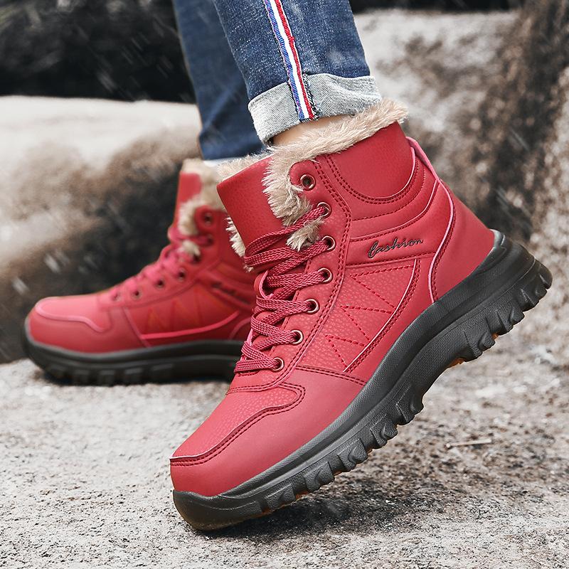 New high-top wear-resistant outdoor Martin boots hiking shoes casual large-size couple travel shoes