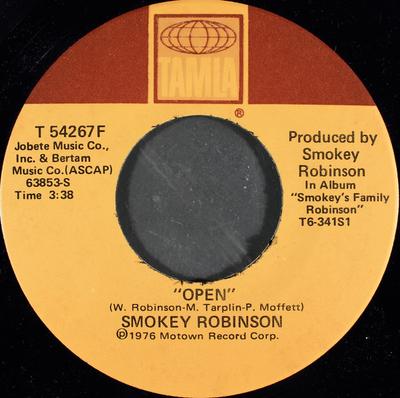 7inch Record SMOKEY ROBINSON - Open / Coincidentally T54267F Tamla 1976 US Soul/Funk Used