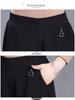 Women's Black High-Waisted Wide-Leg Skirt Pants – Summer 2026, Plus Size, Slimming, Loose, Casual.