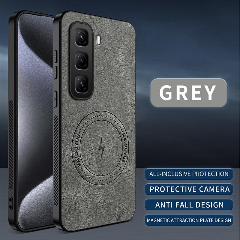 For infinix Not 60Pro Plus Case Luxury Leather Skin Magnetic Magsafe Protective Back Cover For infinix Not 60i 60Pro Phone Shell