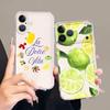 Soft Phone Cover Case for iPhone 17 Pro Max 16 XS Max 15 12 Mini XR 13 Pro 14 Plus 11 Air 7 8 Fruit Letters