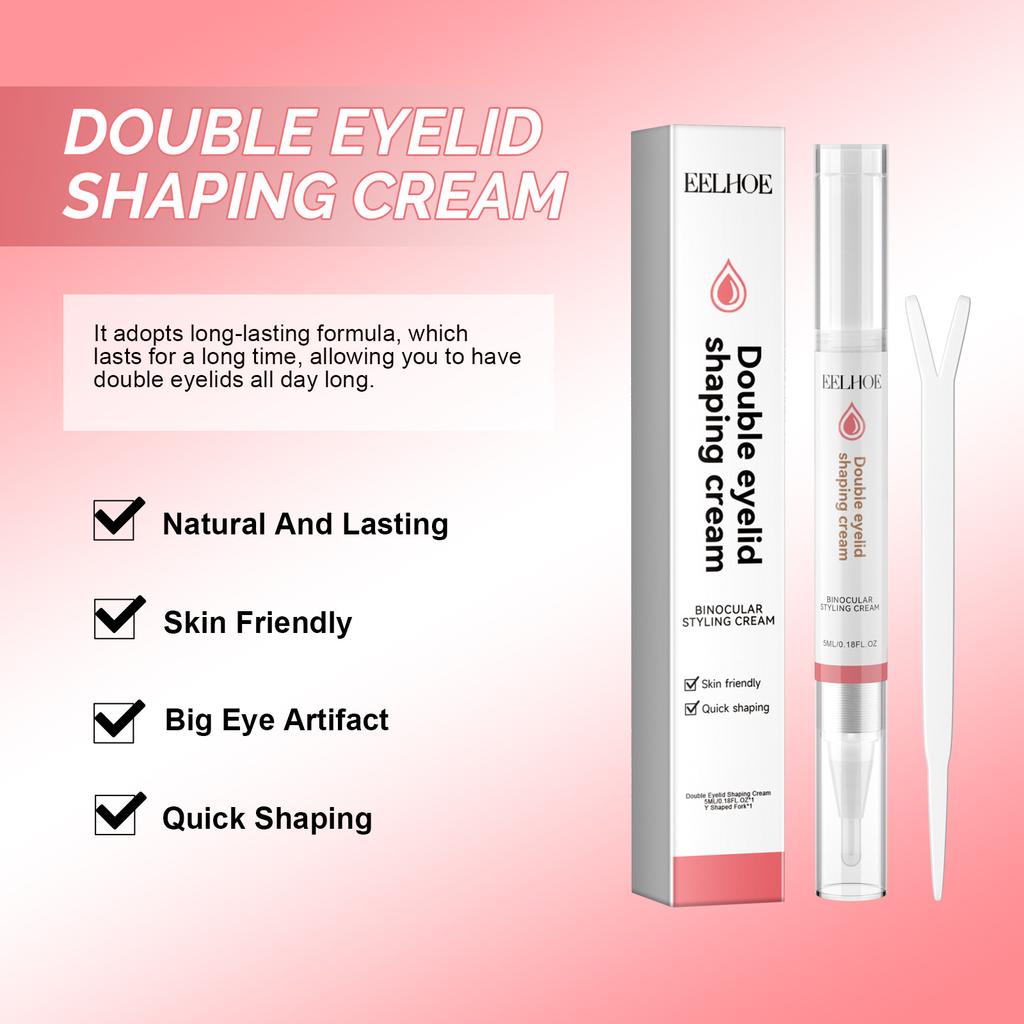 EELHOE Big Double Eyelids Styling Shaping Cream Practical Eyelid Glue Professional Invisible Lasting Lift Eyes Beauty Makeup Tools 5ml