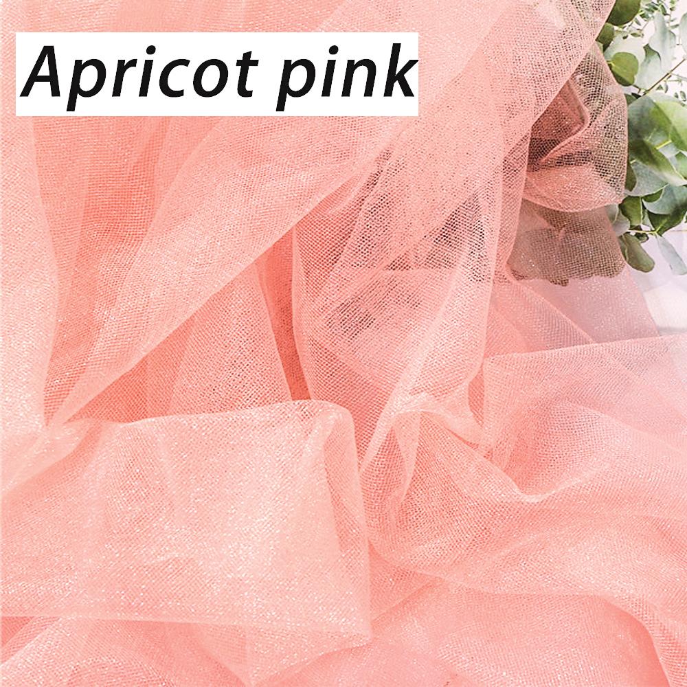 Pearlescent Tulle Fabric 150x100cm Soft Mesh Gauze for Bridal Skirt Clothing Home Curtain Lightweight Translucent Photo Backdrop