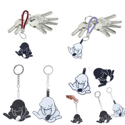 Porte-clés Pendentif Œuf Chat Créatif à Tirer pour Sacs ou Clés Fait Main Nouveauté Porte-clés Charme de Sac Amusant et Élégant