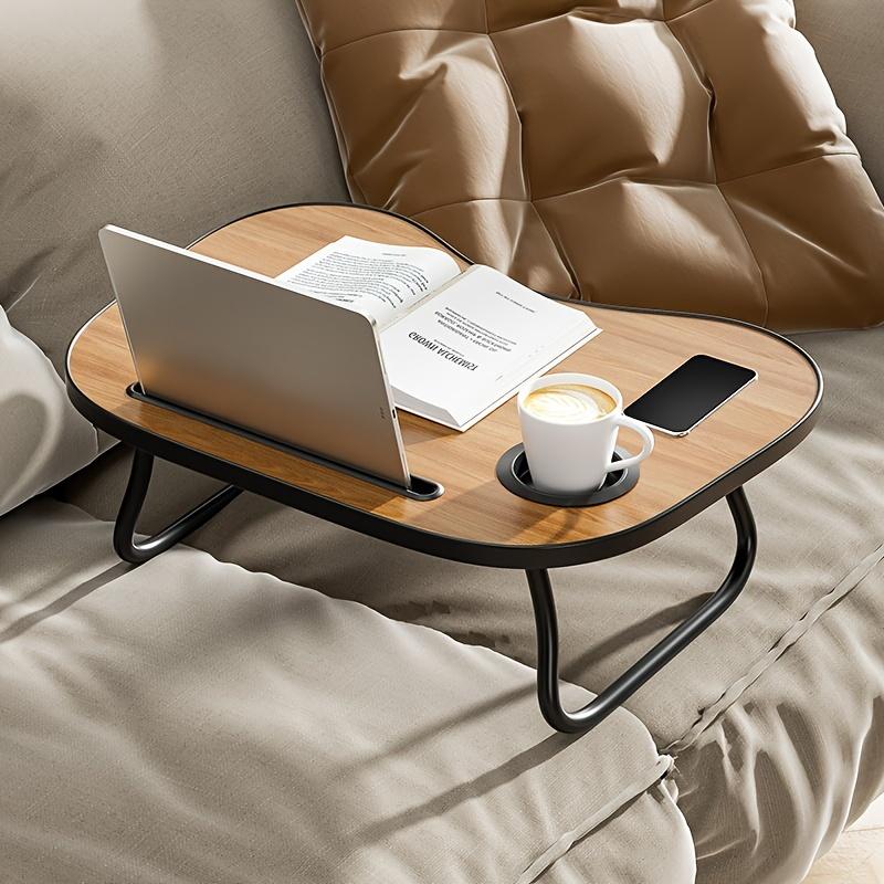 Versatile Foldable Laptop Desk with Cup Holder & Phone Stand ,Portable Bed Tray for Breakfast, Ideal for Floor Reading & Writing