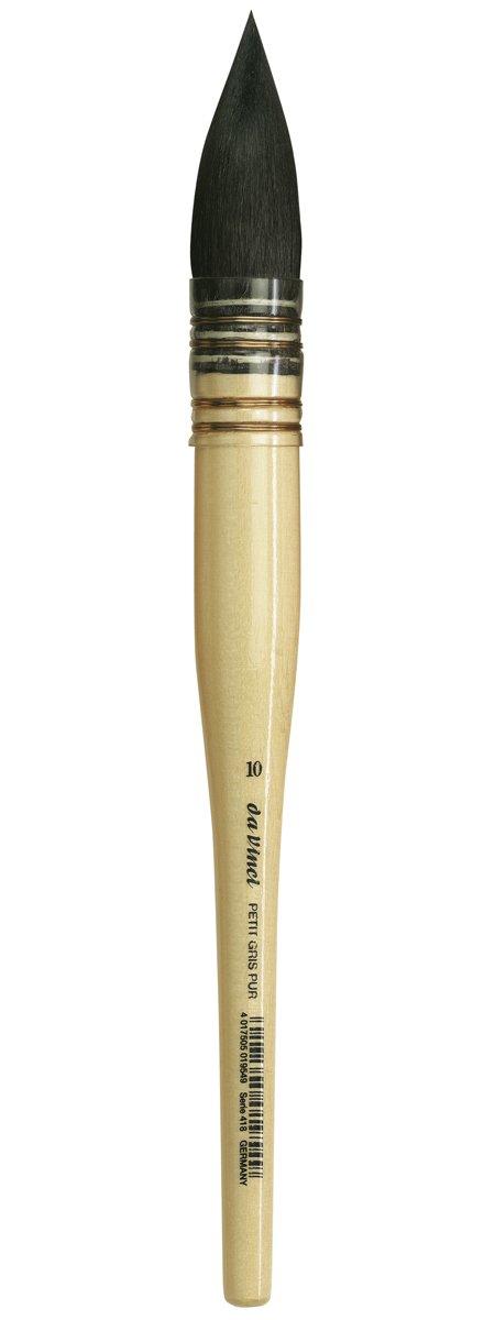 

da Vinci Watercolor Series 418 Petit Gris Pur Paint Brush, Wash/Mop Pure Russian Blue Squirrel, Size 10 (418-10)