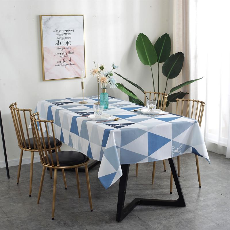 Polyester Digitaldruck Wasserdicht Geometrisch Dreieckig Kaffeetisch Tischdecke Esstischdecke