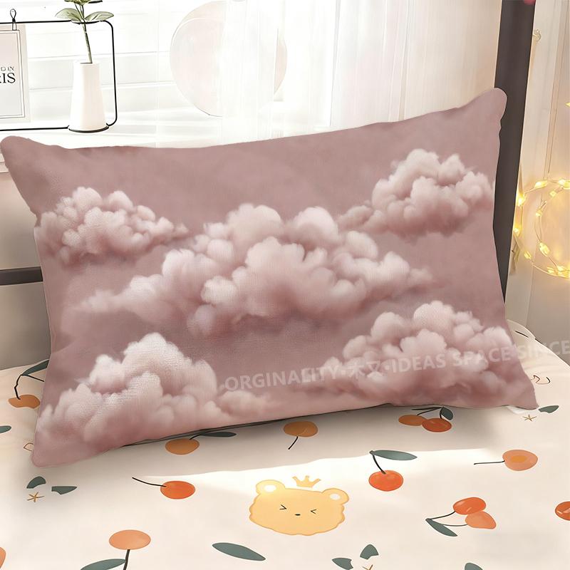 Dreamy Clouds Patterned Pillowcase Suitable For Sofa Bedroom Car Pillow Cover Cushion Rectangular Back Cushion
