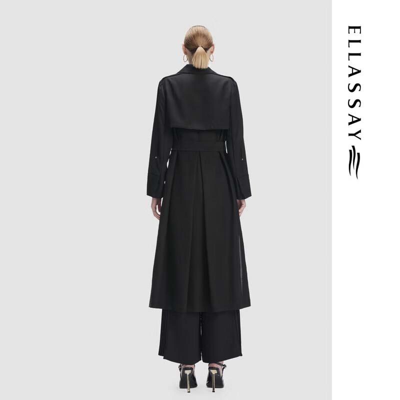 ELLASSAY Women's Classic Mid-Length Trench Coat