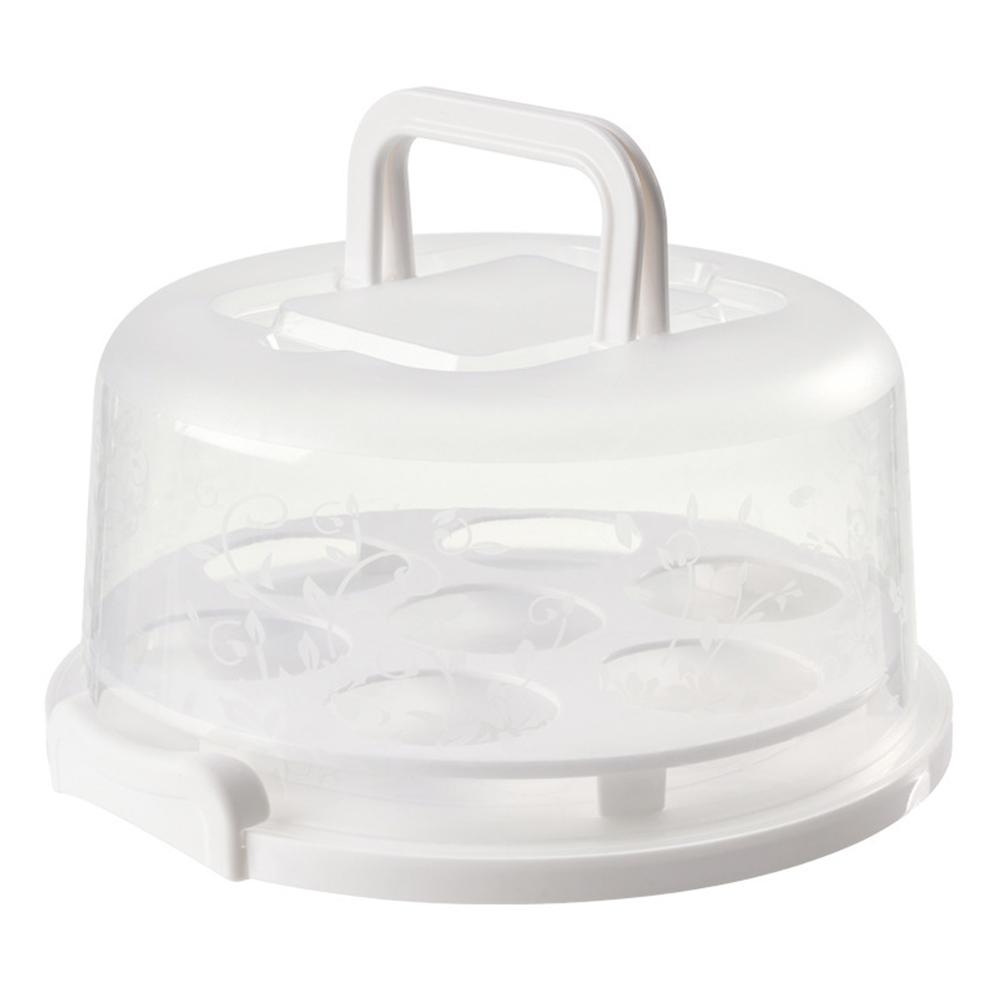 8 Inch Cake Carrier with Lid and Handle Cake Stand Round Cake Container Pie Carrier for Any 6-8 Inch Cake Storing