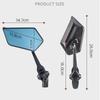Motorcycle Rearview Mirror from Street King 8; Non-Graded Full Alloy Adjustable HD Side Mirror 1Pair
