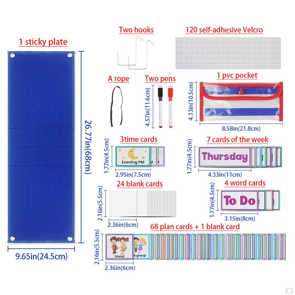 Behavioral Charts Routine Chart Planner Sturdy Learning Materials Reusable Visual Schedule for