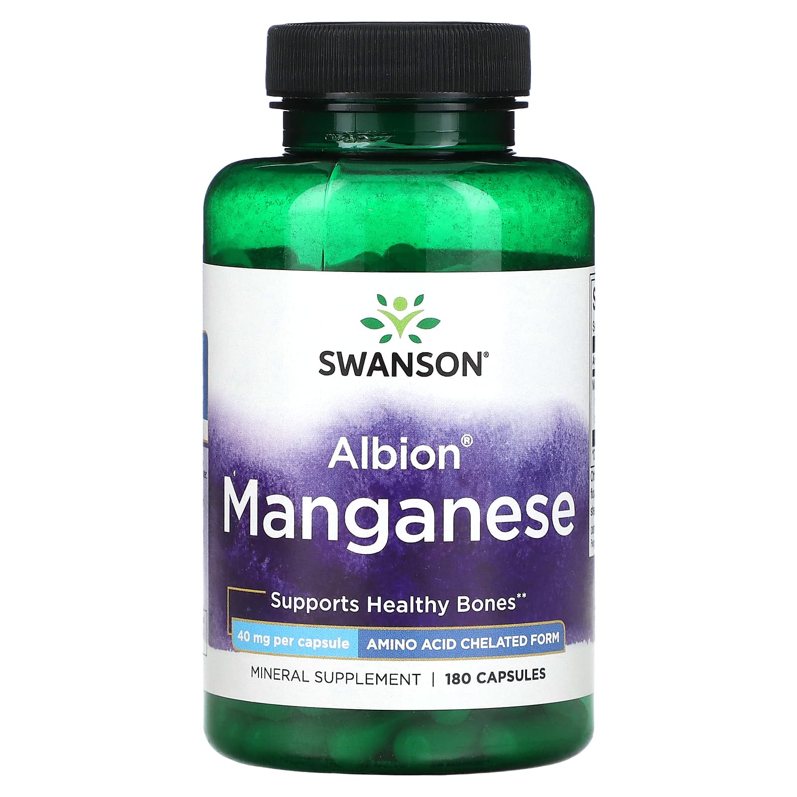 

Albion Manganese, 40Mg, 180 Capsules