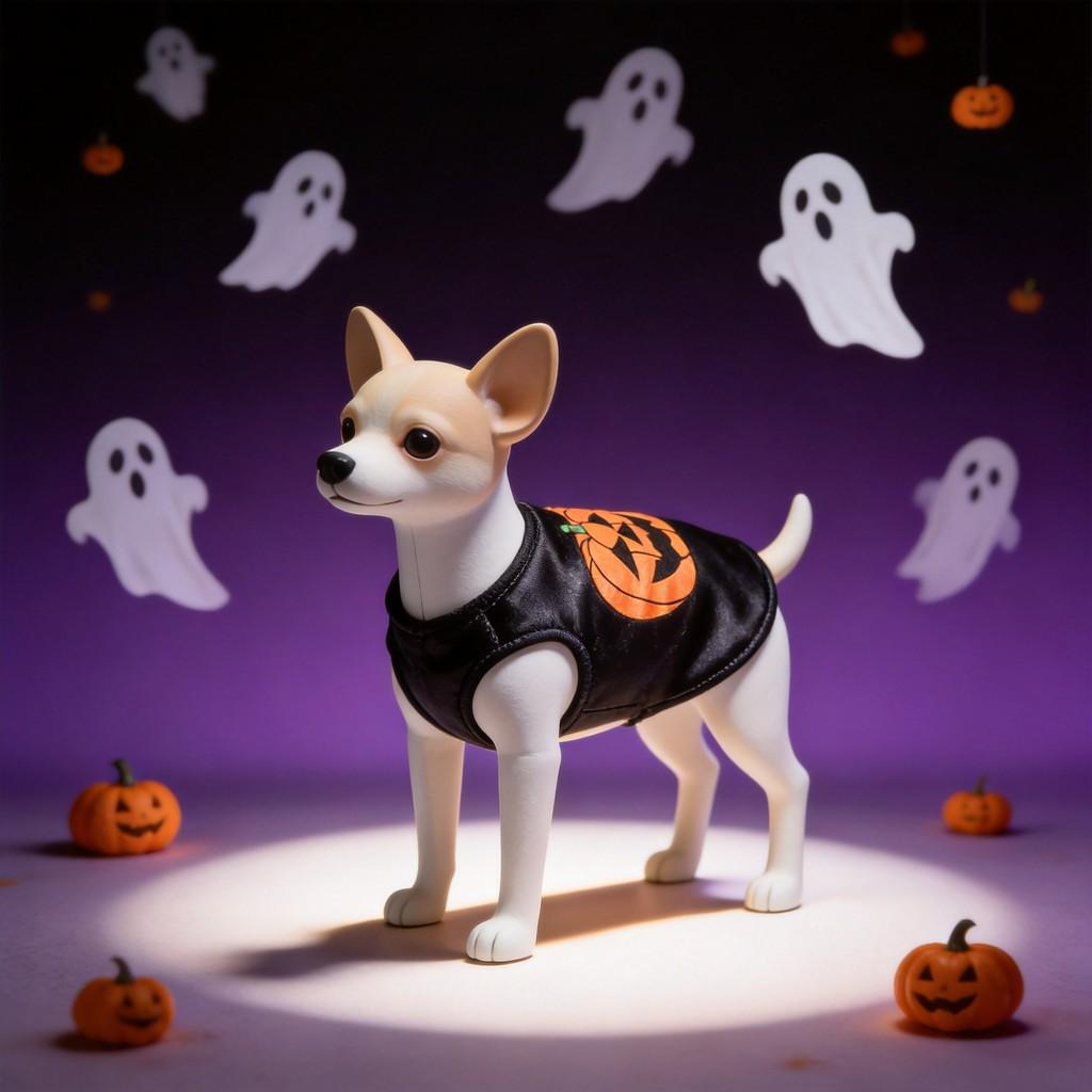 T-shirt Costume pour Chien avec Motif Citrouille d'Halloween pour Chiens de Petite à Grande Taille