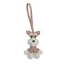 Mini Schnauzer Puppy Leather Keychain: Cute Bag Charm & Creative Accessory