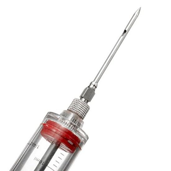 Flavor Needle with Stainless Steel Needle Food Grade Scale Design BBQ Meat Marinade Pork Steak Meat Sauce Injector Kitchen Tools