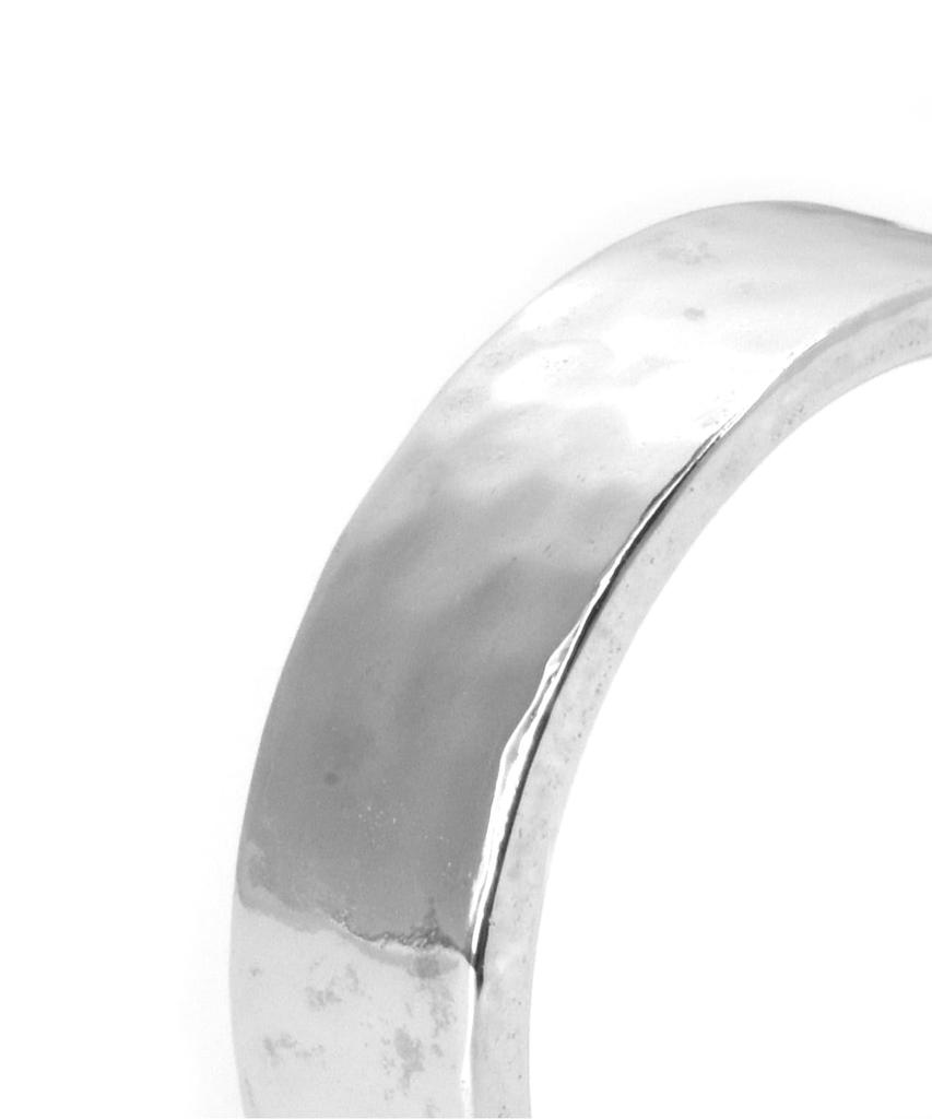 Lionheart Ring LH for Gift Hammered Flat Silver Size 19 Ring, 925,