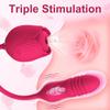 Rose Shape Vagina Sucking Vibrator Intimate Good Nipple Sucker Oral Licking Clitoris Stimulation