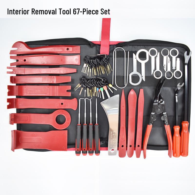 Nerezová sada páčidel a nástrojů pro demontáž čalounění interiéru automobilu
