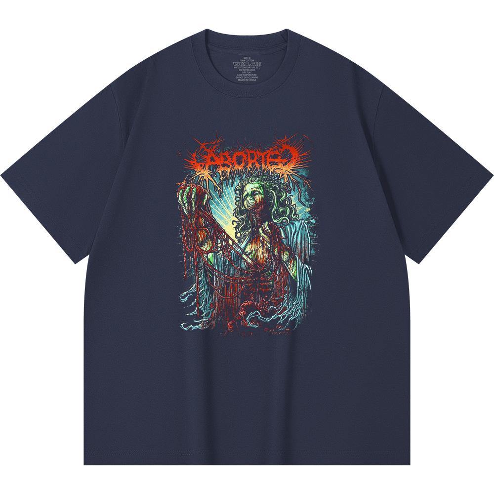 230 g/m² 100% Bavlna T-shirt Heavy Metal Rocková Kapela Tisk Populární Hudby Unisex Těžký Bavlněný T-shirt