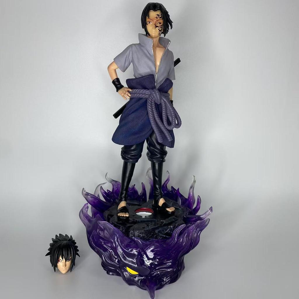 Anime Naruto Figurs Uchiha Sasuke Statue GK Figures Model Decor Toys PVC Desk Ornament Doll Gifts