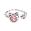 Kitten Star Inlaid Zir*****Pen Ring Niche Light Luxury High Sense Simple Stacking Wearing Colored Treasure Ring Woman