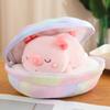 Popular Simulation Shell With Pig Plush Pillow High Quality Cushion Home Sofa Decor Creative Toys Birthday Gift