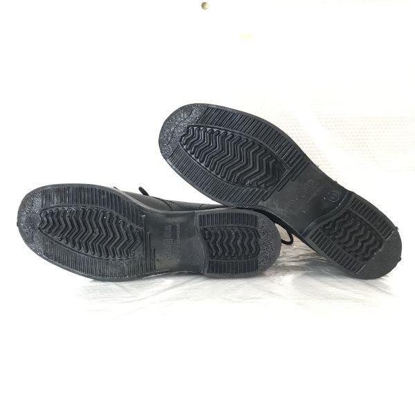 Vintage German robusta echt leder Pebbled Leather Officer Boots Size 41 25.5-26.0cm Black Military Police Shoes(USED)