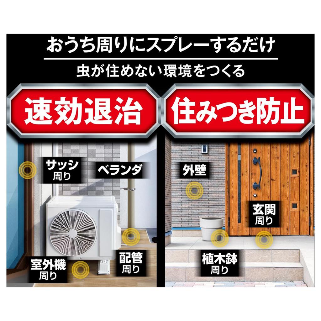 Fumakilla Insect Zero Barrier Double Jet 450ml X 2 Insecticide for Around the and Prevents Including Stink and Home, Entrances, Windows. Pests, Ants,