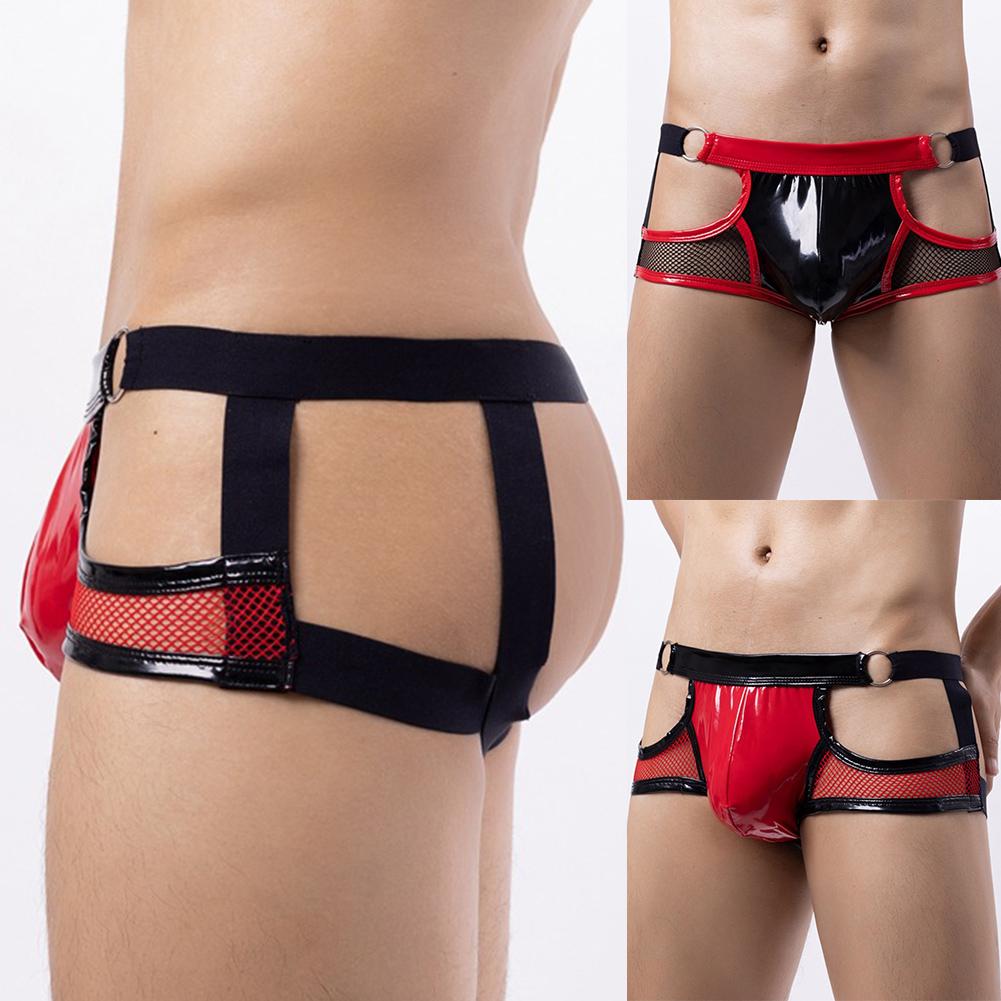 

Мягкие мужские трусы мужское нижнее белье трусики лакированная кожа