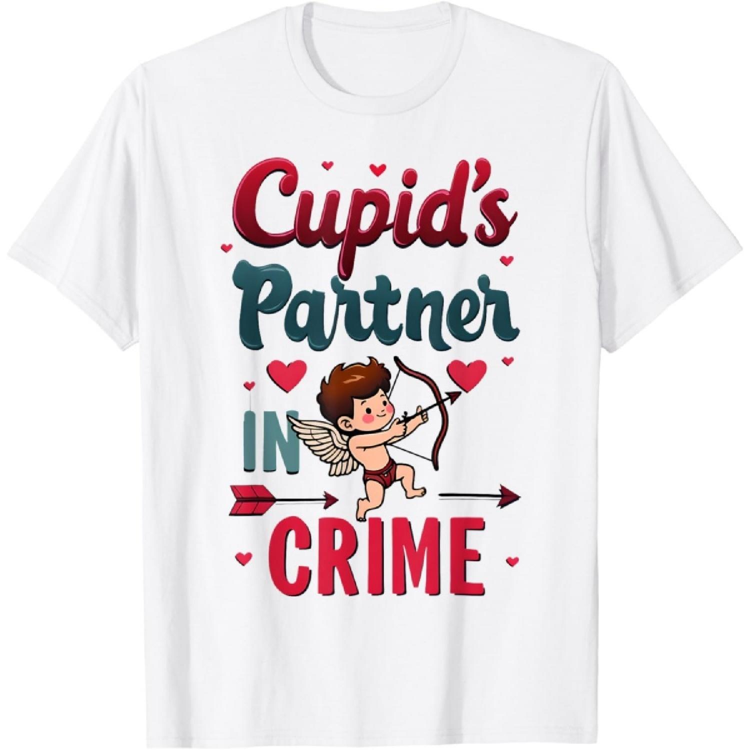 Cute Love Cherub Angel Cupid Arrow Hearts Valentine s Day T-Shirt XXXXXL белый