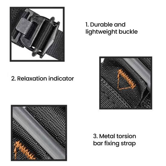 110CM Tactical Tourniquet with Aluminum Rod Outdoor Camping Combat Bleeding Control Tourniquet Compression Band Arterial Emergency Bandage