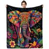 Elephant Throw Blanket for Couch Bed Sofa, Cute Animal Blanket Gift for Women & Animal Lovers