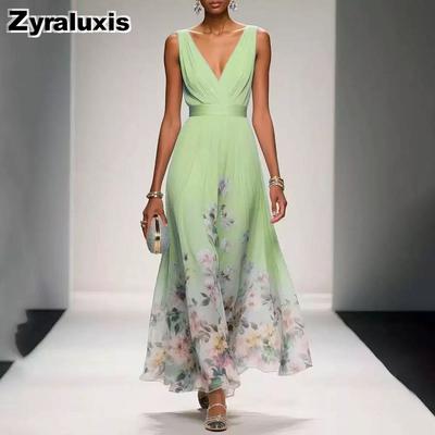 Dámské elegantní večerní šaty s výstřihem do V Koktejlové šaty