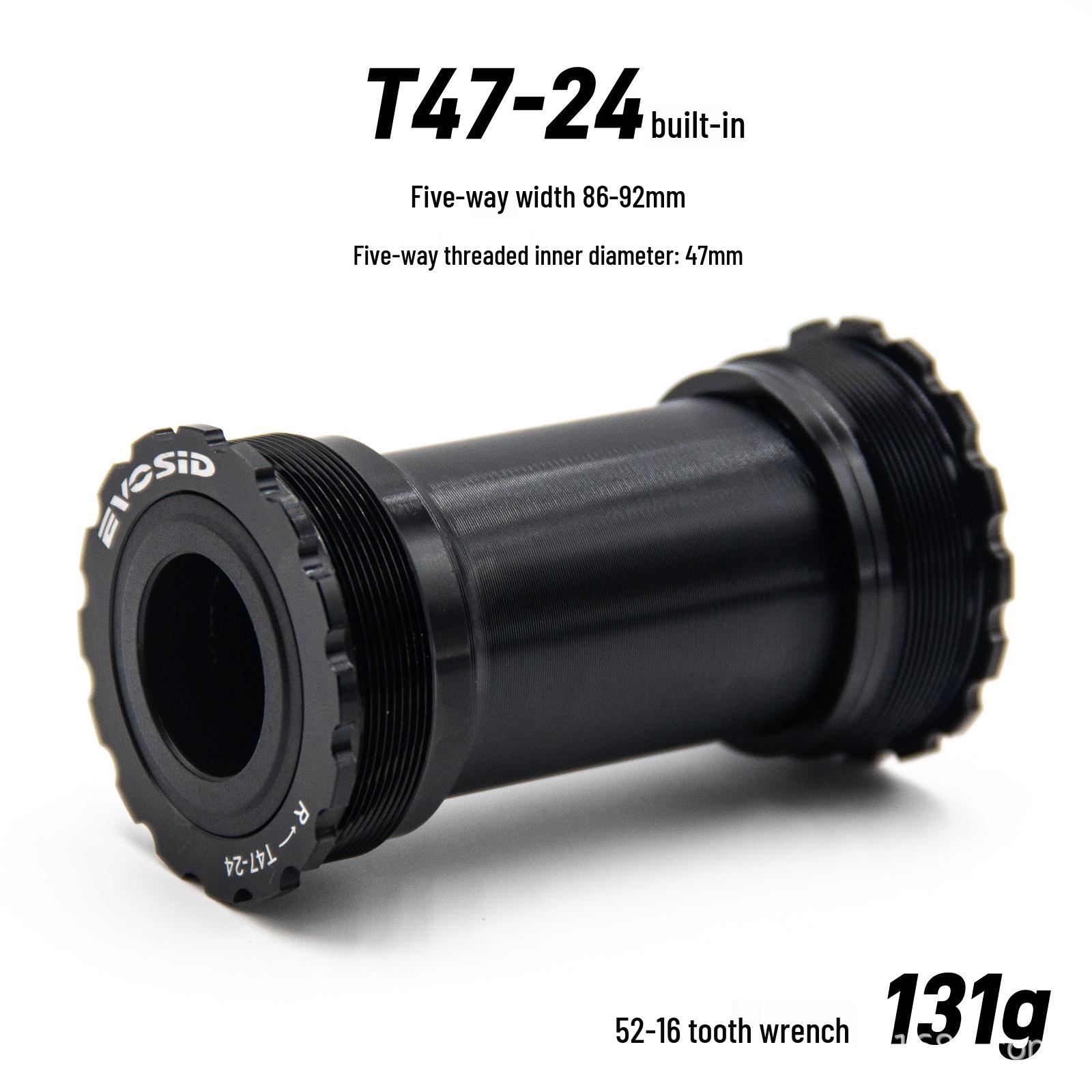 Резьбовая каретка EVOSID T47, 24/29 мм для MTB/шоссейного велосипеда 68/86 мм, интегрированные подшипники