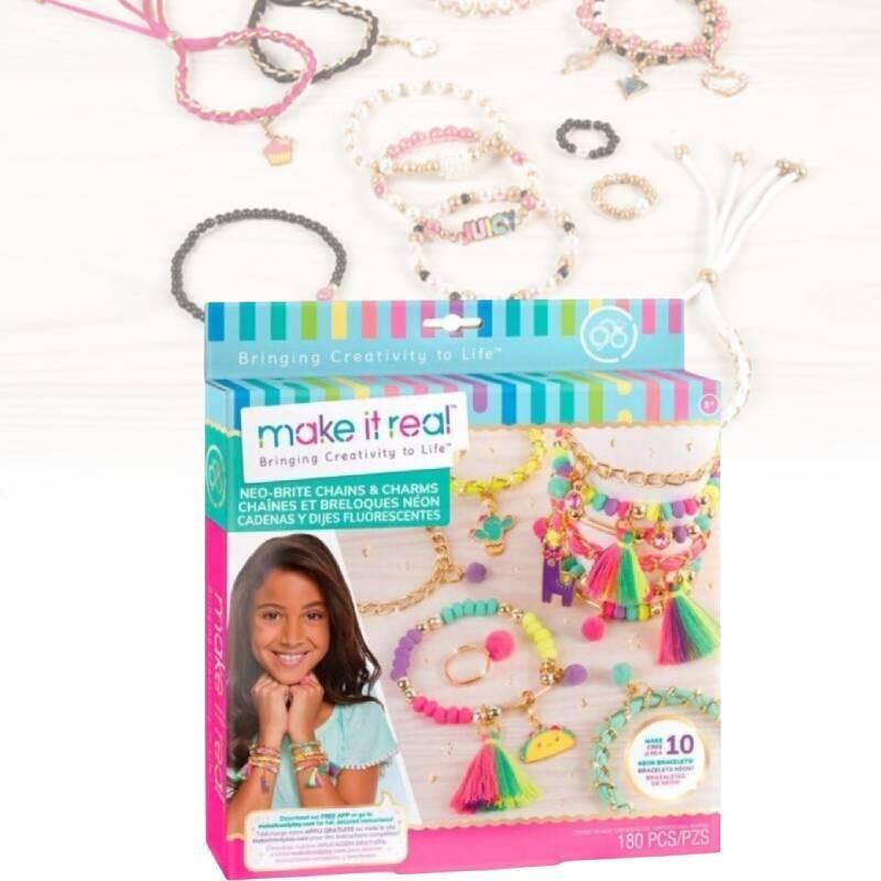 Sparkling Star And Moon Diy Beaded Bracelet Kit For Girls Crystal Jewelry Creation Set
