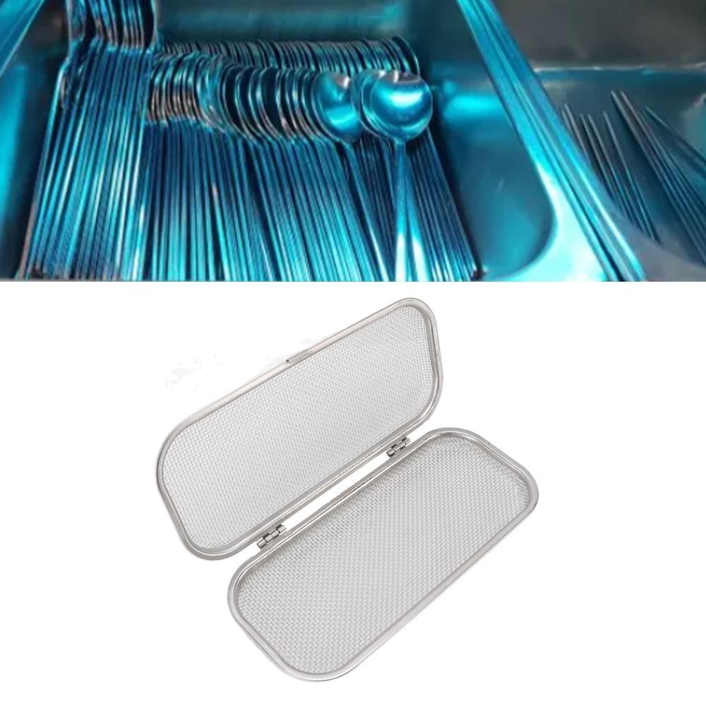 304 Stainless Steel Dishwasher Basket Rectangular Cutlery Holder Chopstick Basket  Family Kitchen S