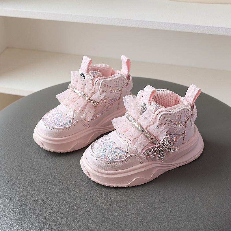 

Girls sneakers for children, new autumn model, soft-soled, non-slip, children s dad shoes for little girls 25Code【Insole Length15.