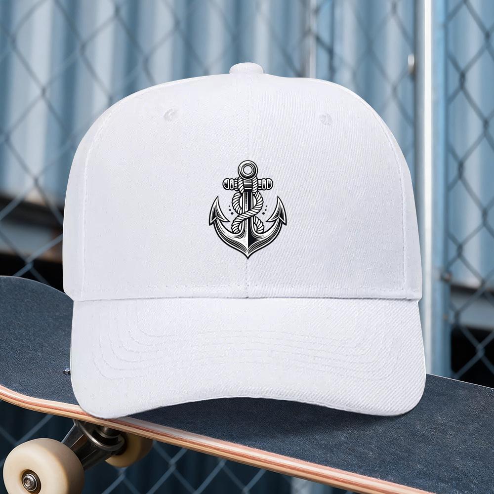 An Adjustable Cap Featuring a Vintage Anchor Print Perfect for Both Unisex And Women Who Enjoy Outdoor Sports ItS an Ideal Gift
