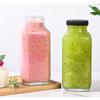 8pcs 16oz Glass Juice Bottles with 8pcs Lids - Reusable Juicing Bottles Glass Drinking Jars Containers with Airtight Lids & Cleaning Brush