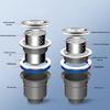 Double Sink Drain Pipe Kit with Anti-Odor Steel Cup