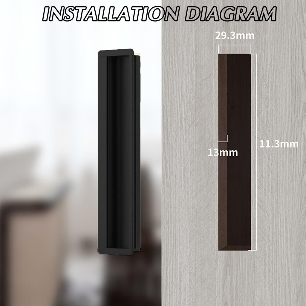 1pc Invisible Wine Cabinet Moving Door Handle Rust & Corrosion Resistance Suitable for Offices Hotels Garages