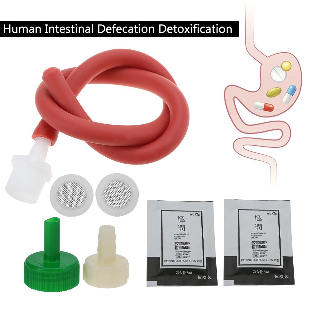 Household Soft Silicone Anal Cleaner Enema Tubing Vaginal Cleaning Kit