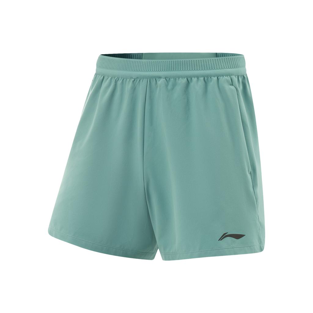 Li Ning Running Series Comfortable Casual Simple Versatile Lace-Up Sports Shorts Men Shorts Misty-Green AKSV097-7