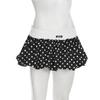 Casual Polka Dot Bud Skirts Fashion Contrast Color Gentle Sweet Mini Skirts For Girls Cute Elastic Waist Bottoms Spring