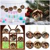 12 Pieces Handmade Wood Pendant Christmas Decoration for Tree and Fireplaces Adornment Nativity Scene Decorations