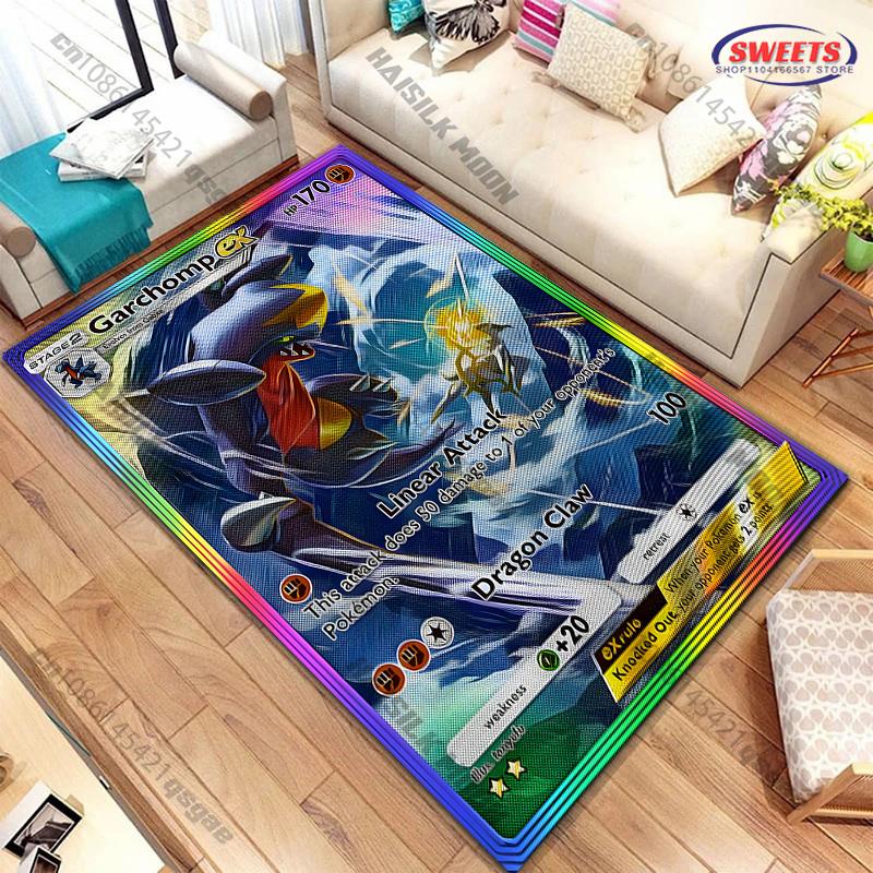 3D Pokemon Garchomp Kortelės Plotas Kilimas Kilimas Svetainei Miegamajam, Biuro Plotams, Patvarus Skalbiamas Mašinoje Kilimėlis Dovana Vaikams Suaugusiems