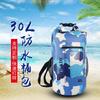 Borsa Dry Bag Impermeabile in PVC da 30L per Esterno Nuoto Escursionismo Campeggio Spiaggia Pesca Viaggio Con Tasca in Rete