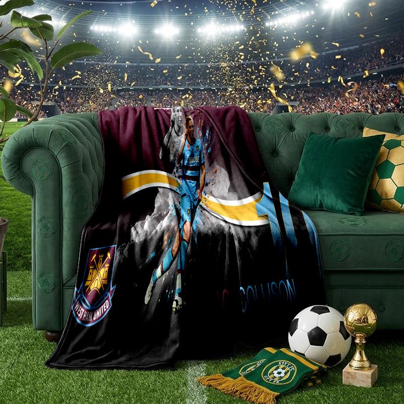 West FC United Crest Throws Blanket Flannel Blankets Plush for Couch Bed Gifts for Men Women Travel picnic blanket Christmas fan gifts