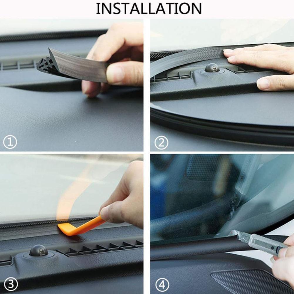 1.6m Car Dashboard Sealing Strip Windshield Gap Noise Insulation Shockproof Strips Dustproof Sealing Strip Car Accessories